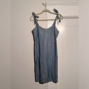 J.Crew Tie Shoulder Chambray Tank Dress XS